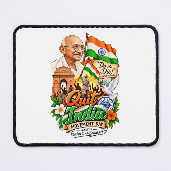 Item preview, Quit India Movement Day – August 8 Freedom & Independence designed and sold by StickyDelights.