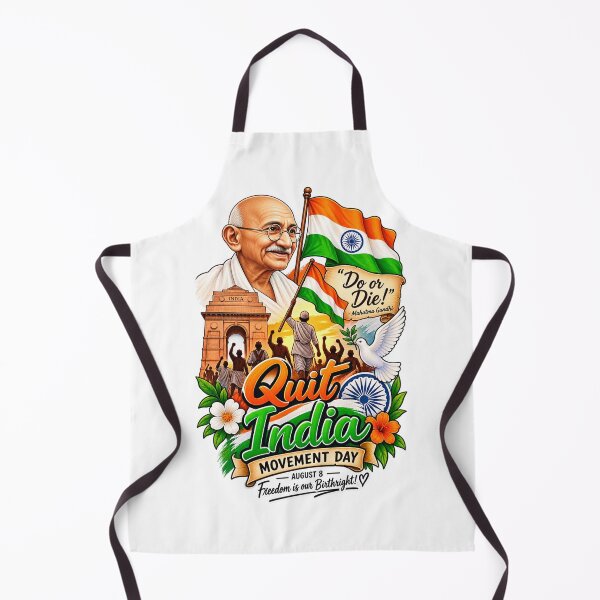 Item preview, Quit India Movement Day – August 8 Freedom & Independence designed and sold by StickyDelights.