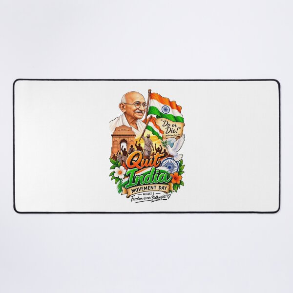 Item preview, Quit India Movement Day – August 8 Freedom & Independence designed and sold by StickyDelights.