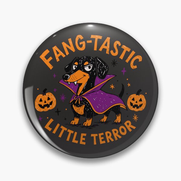 Item preview, Fang Tastic Little Terror Vampire Dachshund Halloween designed and sold by Studio Bootleg.