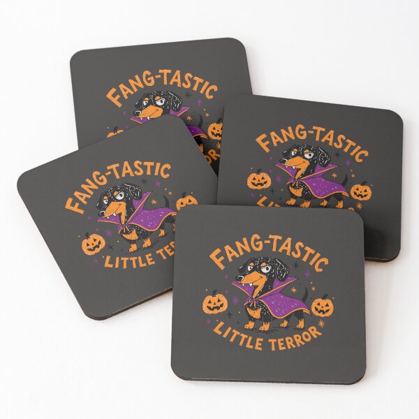 Item preview, Fang Tastic Little Terror Vampire Dachshund Halloween designed and sold by Studio Bootleg.
