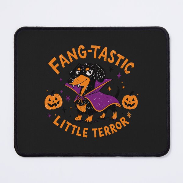 Item preview, Fang Tastic Little Terror Vampire Dachshund Halloween designed and sold by Studio Bootleg.