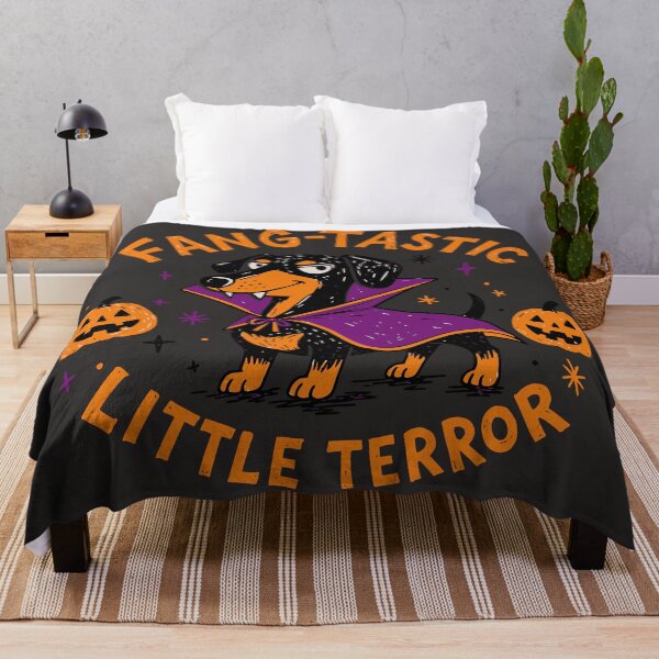 Item preview, Fang Tastic Little Terror Vampire Dachshund Halloween designed and sold by Studio Bootleg.