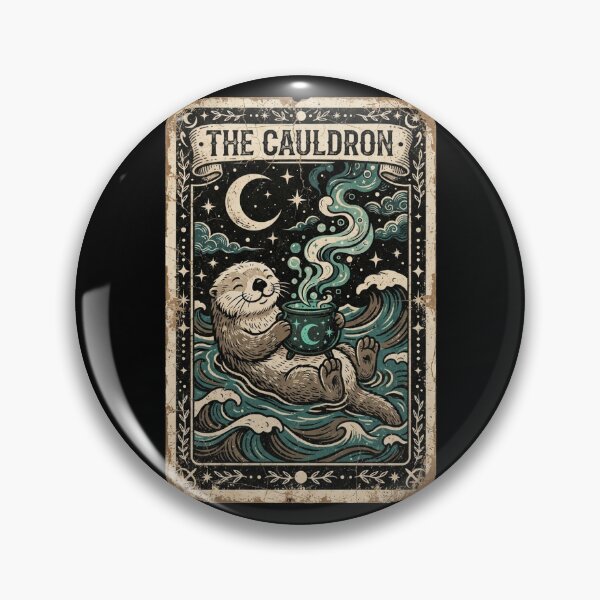 Item preview, Otter Cauldron Halloween Vintage Tarot Card Occult Goth designed and sold by MTRBSK11.