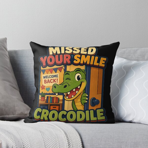 Item preview, Missed Your Smile Crocodile Doorway Welcome Back Art Back To School Gift for Teachers designed and sold by Nightarel.