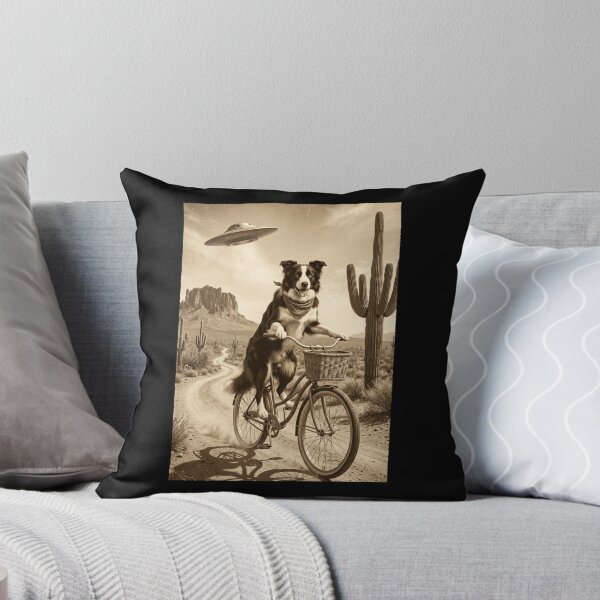 Item preview, Border Collie Riding Bike Wild West Western UFO Dog Lover designed and sold by dian-rody-crest.