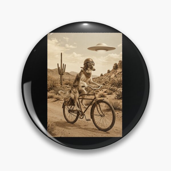 Item preview, Borzoi Riding Bike Wild West Western UFO Dog Lover designed and sold by dian-rody-crest.