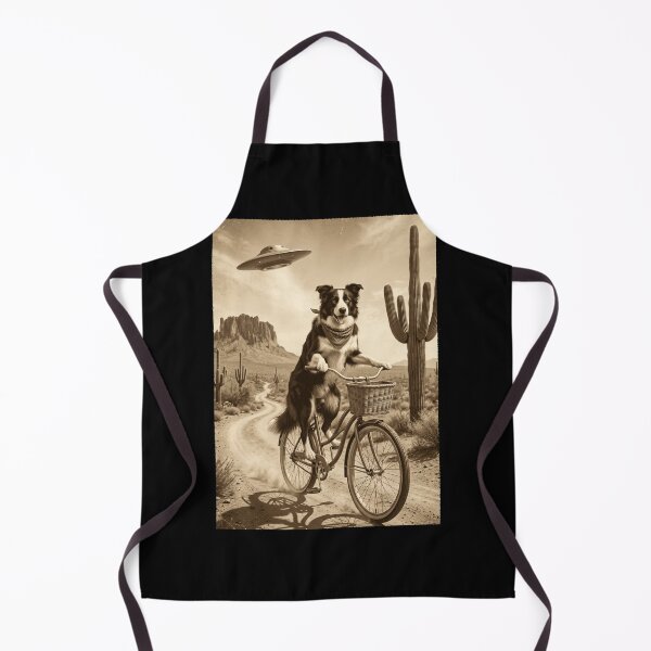 Item preview, Border Collie Riding Bike Wild West Western UFO Dog Lover designed and sold by dian-rody-crest.