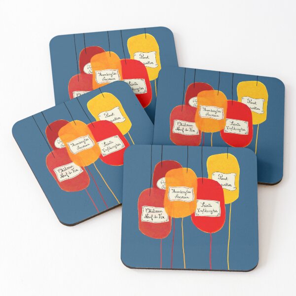 Item preview, Wine transfusion bags (blue background) designed and sold by MentaLee.