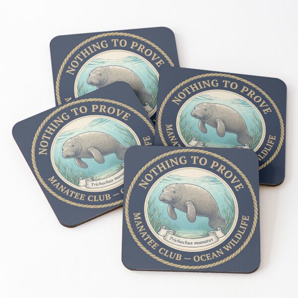 Item preview, Nothing To Prove Manatee Club Humor Badge designed and sold by CalmCapy Co.