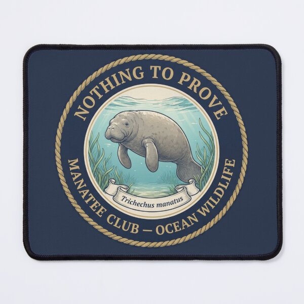 Item preview, Nothing To Prove Manatee Club Humor Badge designed and sold by CalmCapy Co.