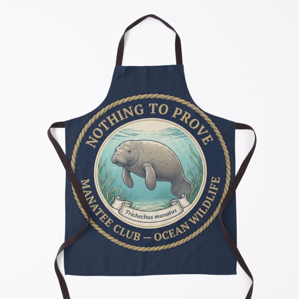 Item preview, Nothing To Prove Manatee Club Humor Badge designed and sold by CalmCapy Co.
