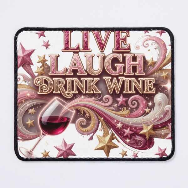 Item preview, Sharp LIVE LAUGH DRINK WINE Artistic Motif designed and sold by dazzlemakers.