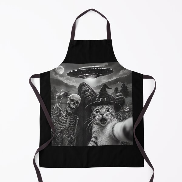 Item preview, Funny Cat Selfie With Bigfoot Skeleton Alien UFO designed and sold by MOHAMED AKKAR.
