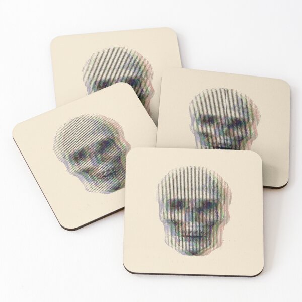Item preview, Glitch Skull with Vertical Scanlines | Digital Human Distortions designed and sold by MikZviagin.