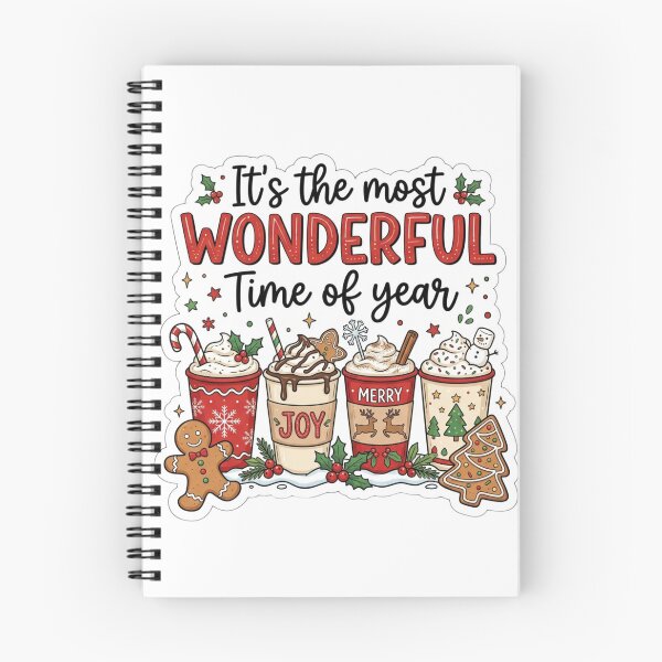 Item preview, It's The Most Wonderful Time Of Year Festive Christmas Coffee Illustration designed and sold by raedattia.
