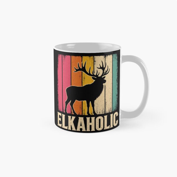 Item preview, Wildlife Buck Elk Hunting Hunter Deer Silhouette Elkaholic Retro designed and sold by CF_VintageDesign.