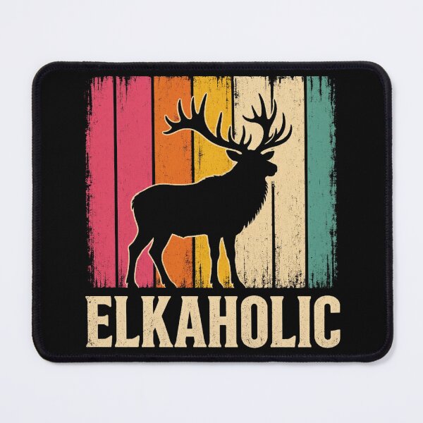 Item preview, Wildlife Buck Elk Hunting Hunter Deer Silhouette Elkaholic Retro designed and sold by CF_VintageDesign.
