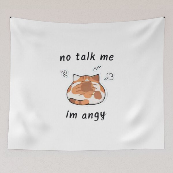 Item preview, No Talk Me Angry Cat Meme designed and sold by Charonde.
