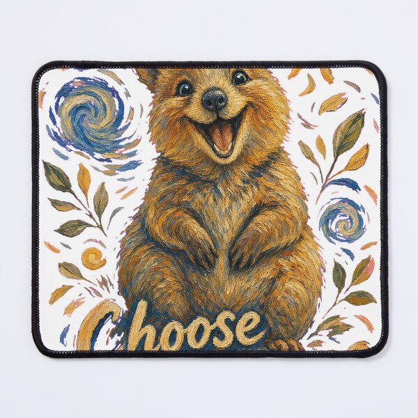 Item preview, Smiling Quokka Van Gogh Style T-Shirt - Happiest Animal Meme Tee designed and sold by KIDEnia.