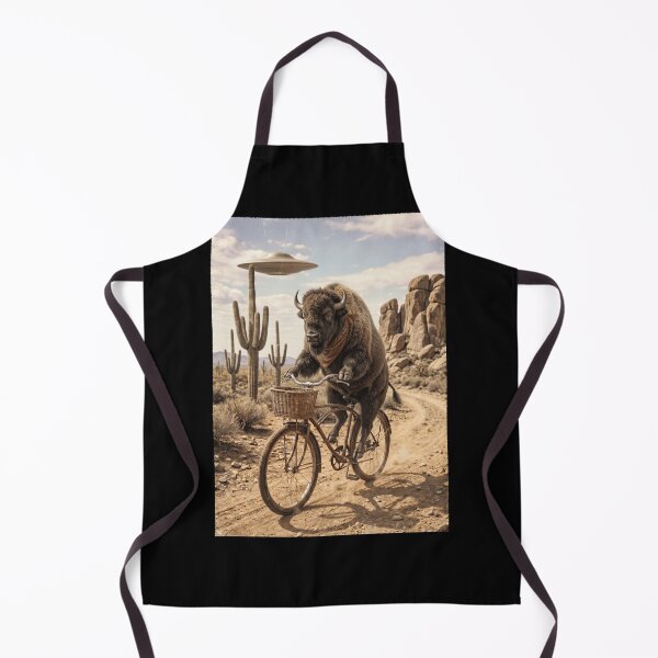 Item preview, Buffalo Riding Bike Wild West Western UFO Animal Lover designed and sold by dian-rody-crest.