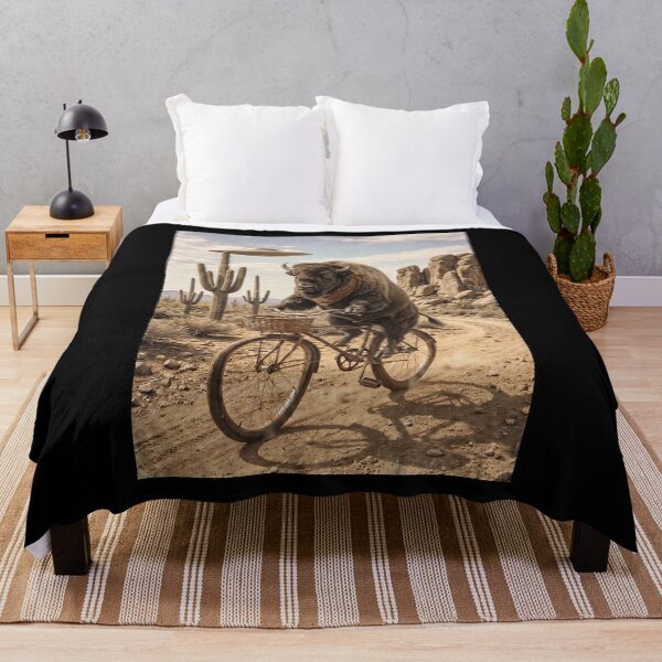 Item preview, Buffalo Riding Bike Wild West Western UFO Animal Lover designed and sold by dian-rody-crest.