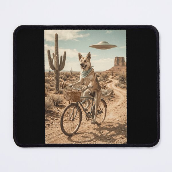 Item preview, Canaan Dog Riding Bike Wild West Western UFO Dog Lover designed and sold by dian-rody-crest.