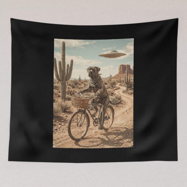 Item preview, Cane Corso Riding Bike Wild West Western UFO Dog Lover designed and sold by dian-rody-crest.