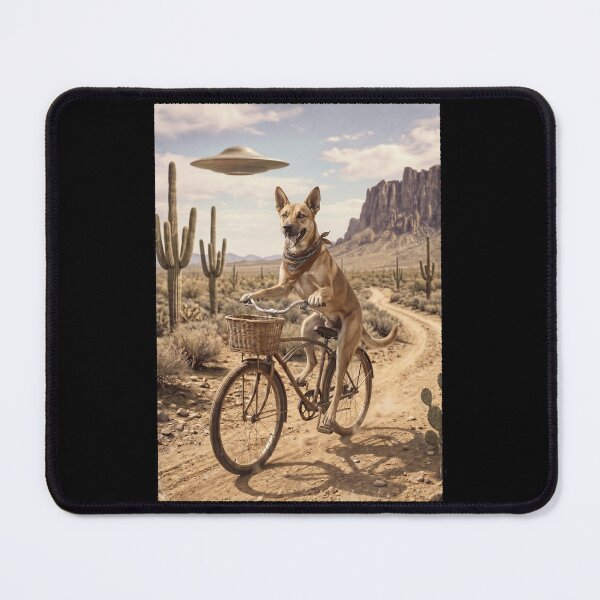 Item preview, Carolina Dog Riding Bike Wild West Western UFO Dog Lover designed and sold by dian-rody-crest.