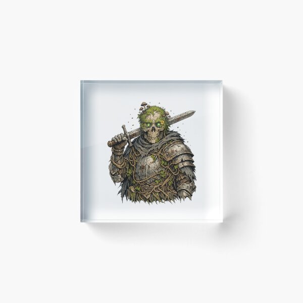 Item preview, Moss-Covered Skeleton Knight | Undead Forest Warrior | Mushroom Warrior | Dark Fantasy designed and sold by MrDev.