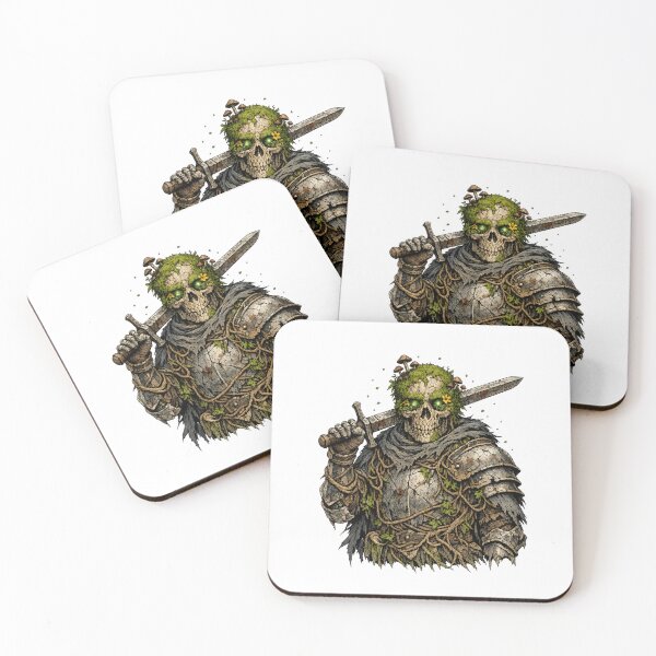 Item preview, Moss-Covered Skeleton Knight | Undead Forest Warrior | Mushroom Warrior | Dark Fantasy designed and sold by MrDev.