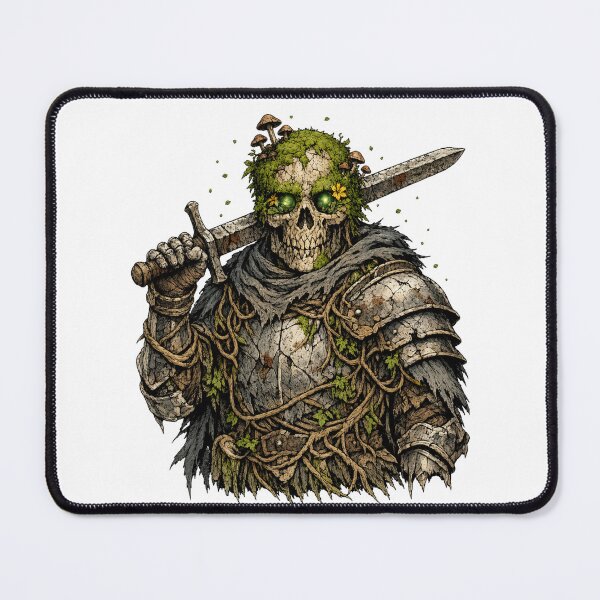 Item preview, Moss-Covered Skeleton Knight | Undead Forest Warrior | Mushroom Warrior | Dark Fantasy designed and sold by MrDev.