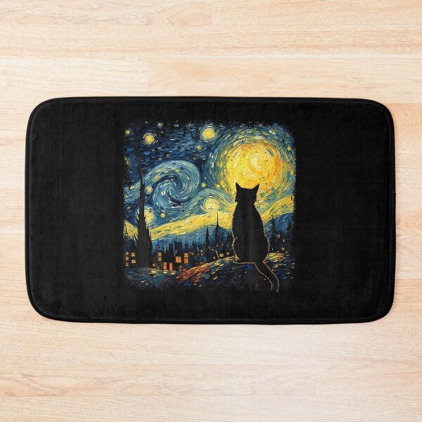 Item preview, Starry Night Cat Van Gogh Inspired Cat Lover designed and sold by MOHAMED AKKAR.