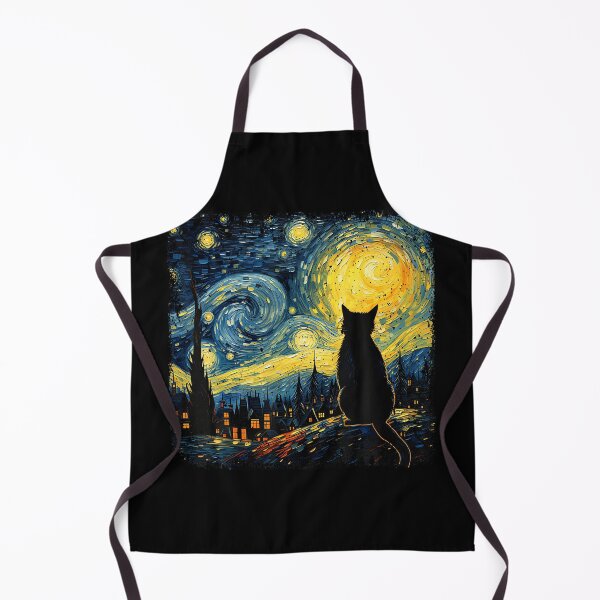 Item preview, Starry Night Cat Van Gogh Inspired Cat Lover designed and sold by MOHAMED AKKAR.