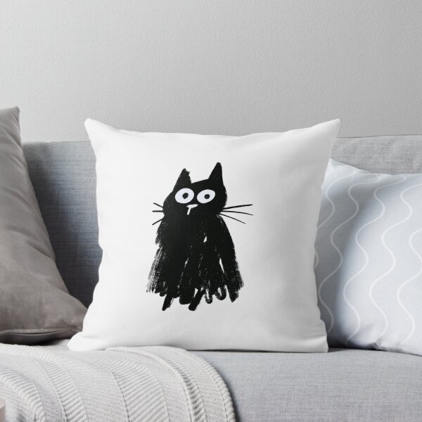Item preview, Black Cat Whiskers – Funny Hand-Drawn Gothic Cat designed and sold by Ramona-Gliga.