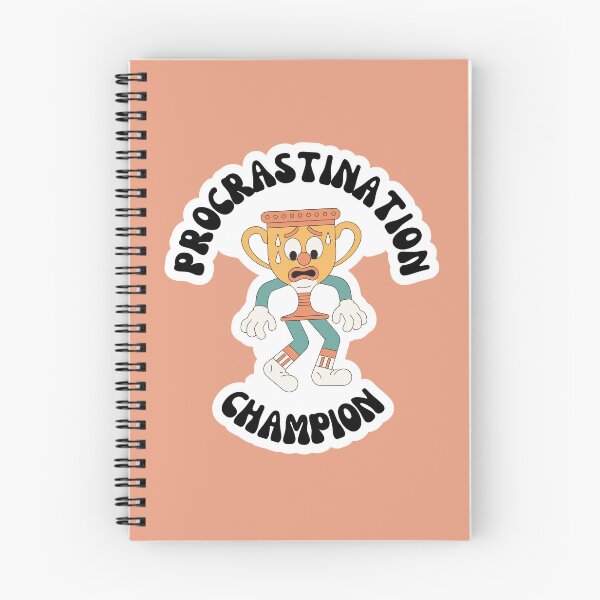 Item preview, Procrastination Champion Retro Trophy Mascot designed and sold by SlapHappyStudio.