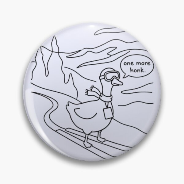 Item preview, Study of a Goose Attempting Winter Sports - Funny Skiing Goose Line Art designed and sold by Syrupulse.