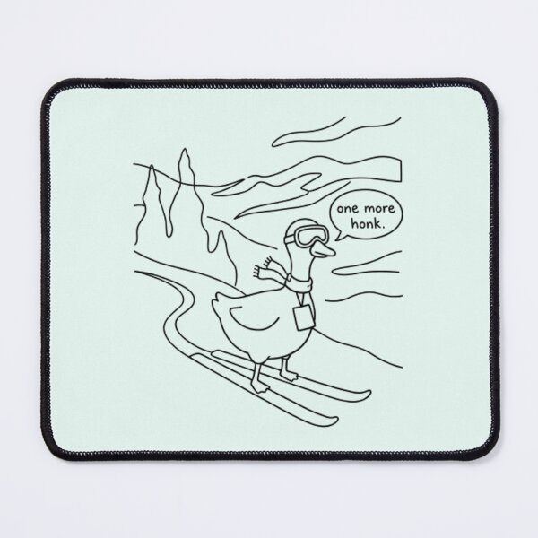 Item preview, Study of a Goose Attempting Winter Sports - Funny Skiing Goose Line Art designed and sold by Syrupulse.