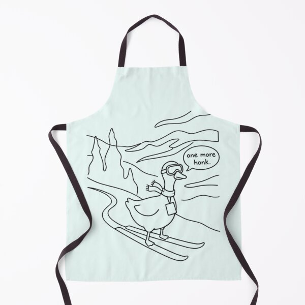 Item preview, Study of a Goose Attempting Winter Sports - Funny Skiing Goose Line Art designed and sold by Syrupulse.
