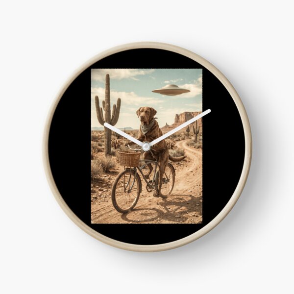 Item preview, Chesapeake Bay Retriever Riding Bike Wild West Western UFO Dog Lover designed and sold by dian-rody-crest.