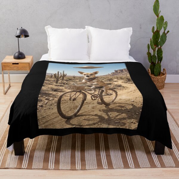 Item preview, Chihuahua Riding Bike Wild West Western UFO Dog Lover designed and sold by dian-rody-crest.