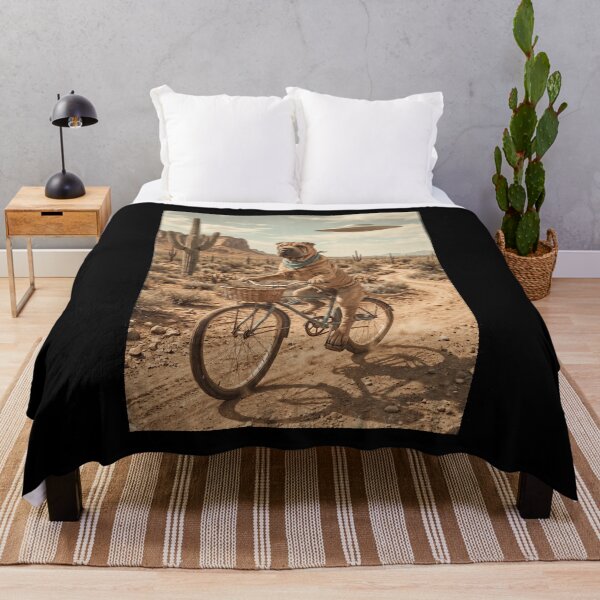 Item preview, Chinese Shar Pei Riding Bike Wild West Western UFO Dog Lover designed and sold by dian-rody-crest.