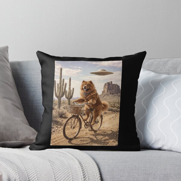 Item preview, Chow Chow Riding Bike Wild West Western UFO Dog Lover designed and sold by dian-rody-crest.