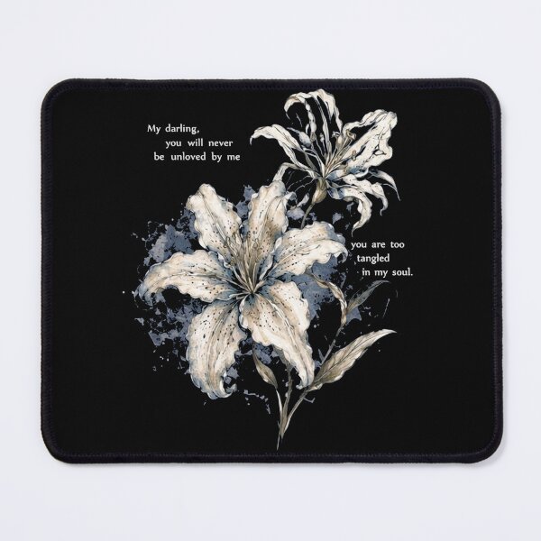 Item preview, My Darling Lily Gothic Floral Quote Graphic T-Shirt designed and sold by TropikaArts.