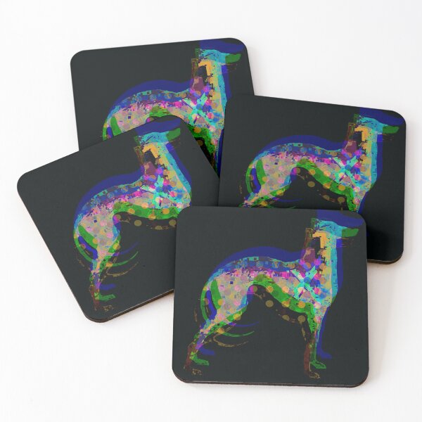 Item preview, Vibrant Neon Glitch Sighthound Dog | Chromatic Beasts Series designed and sold by MikZviagin.