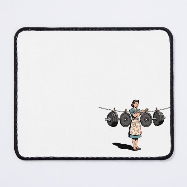 Item preview, Vintage Housewife Hanging Heavy Barbell Weights On Clothesline designed and sold by Rare By Hero.