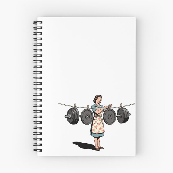 Item preview, Vintage Housewife Hanging Heavy Barbell Weights On Clothesline designed and sold by Rare By Hero.