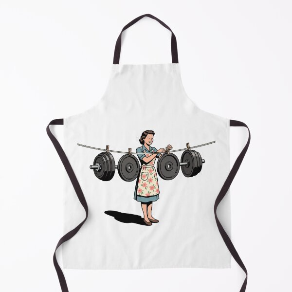 Item preview, Vintage Housewife Hanging Heavy Barbell Weights On Clothesline designed and sold by Rare By Hero.