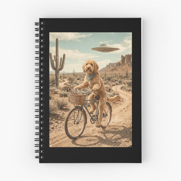 Item preview, Cockapoo Riding Bike Wild West Western UFO Dog Lover designed and sold by dian-rody-crest.