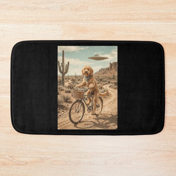 Item preview, Cockapoo Riding Bike Wild West Western UFO Dog Lover designed and sold by dian-rody-crest.